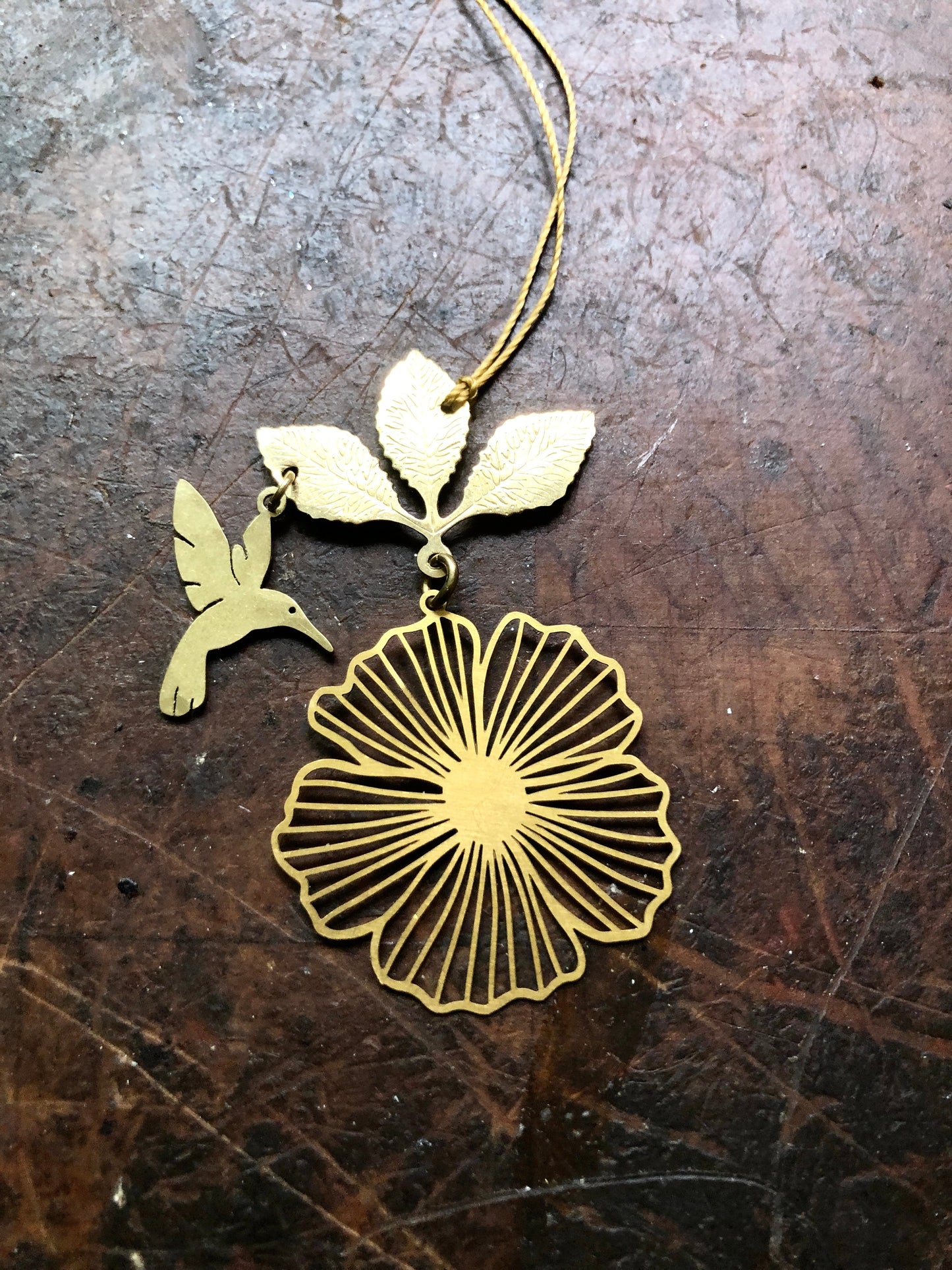 Hibiscus Hummingbird Ornament