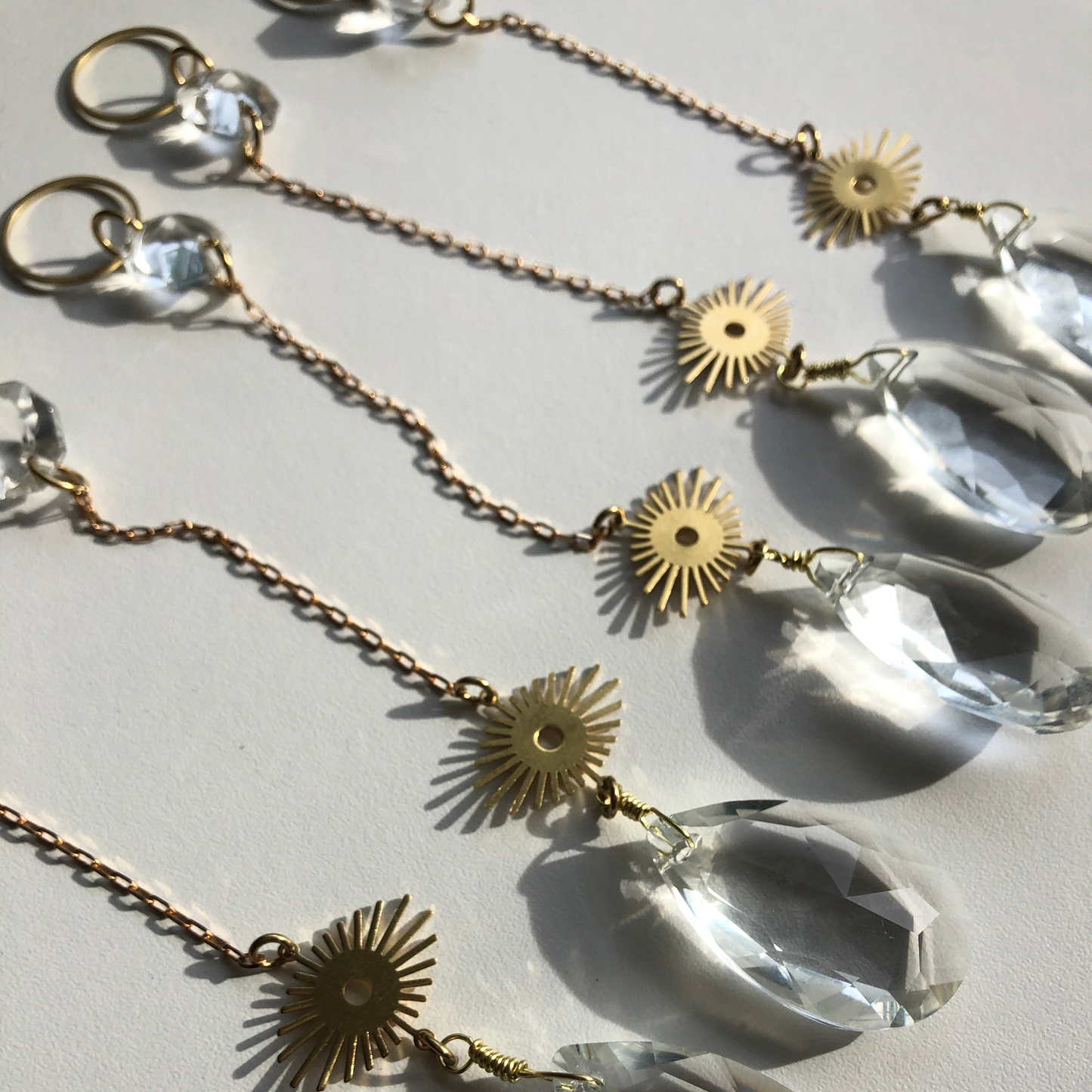 Eye Am Car Sun Catcher with Vintage Glass Crystals