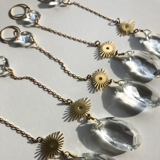Eye Am Car Sun Catcher with Vintage Glass Crystals