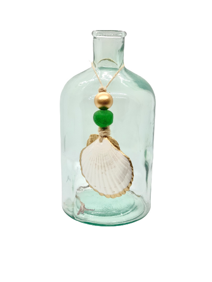 Gilded Scallop Coastal Holiday Ornament