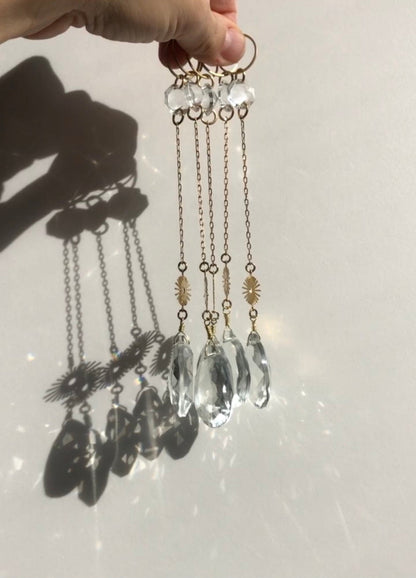 Eye Am Car Sun Catcher with Vintage Glass Crystals
