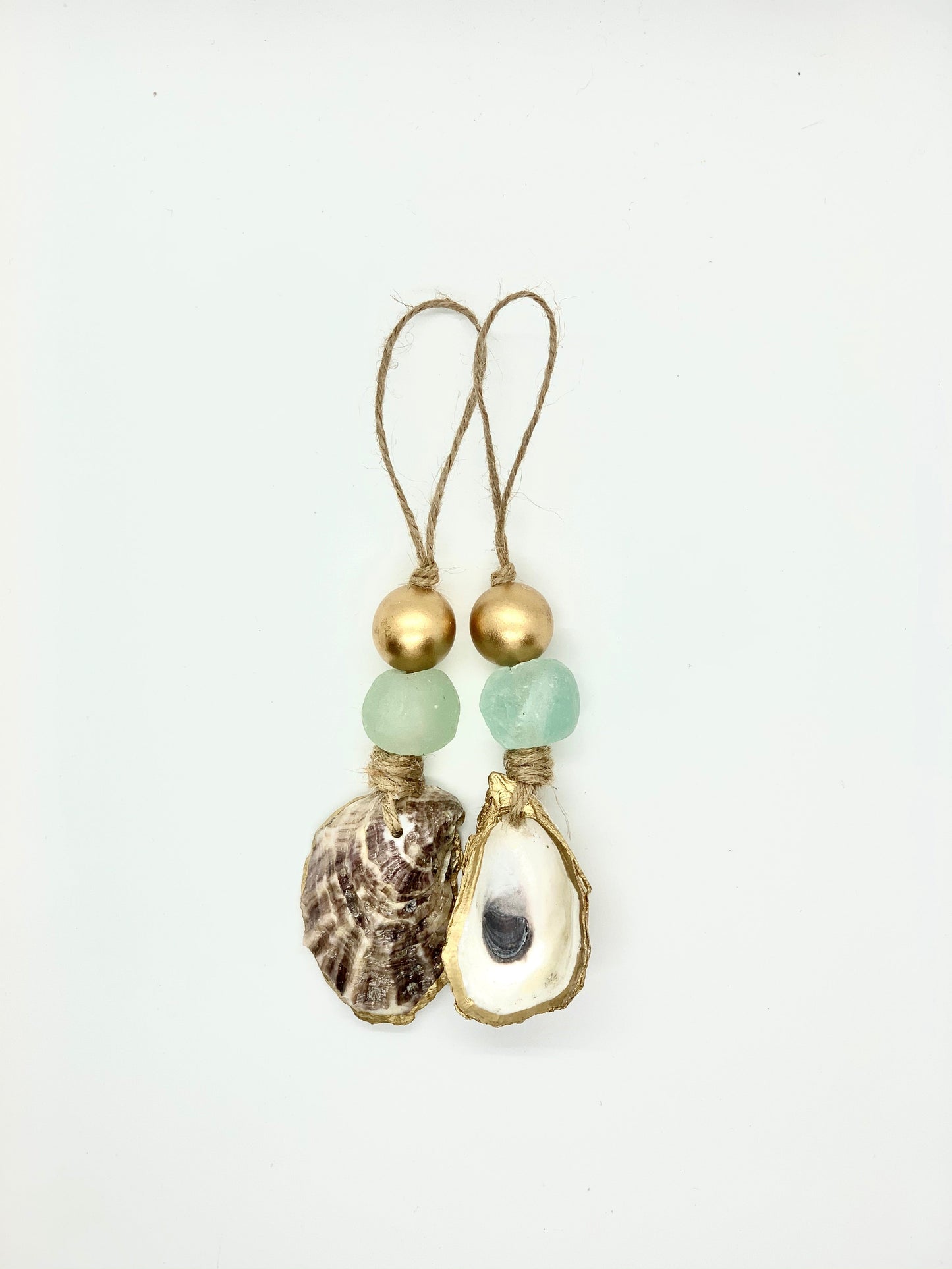 Gold Eco-Friendly - Sea Glass Ornaments (Set of 2)