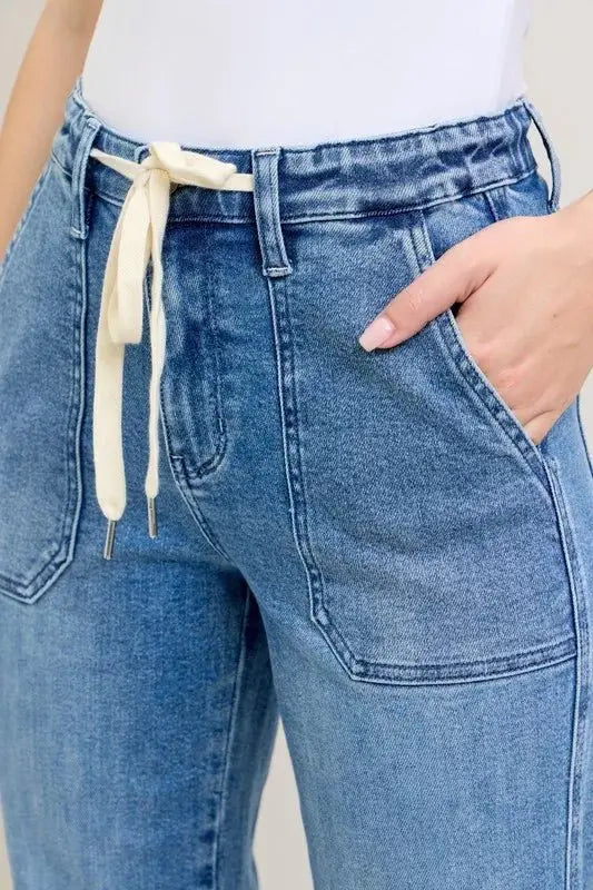 Pants Trendsi Judy Blue Denim Joggers Plus Size Women's Fashion Jeans - High Waist, Comfy