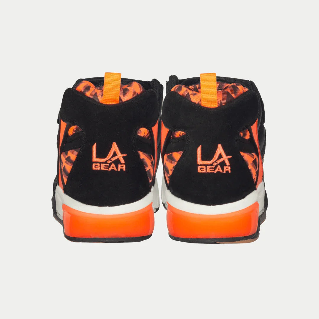LA Gear Men's Turbo Light Up Mid Shoes Black Neon Red