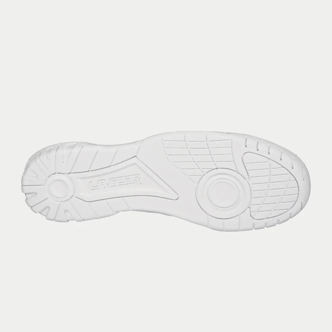 LA Gear Boardwalk Lowtop White Leather Cushioned Gel Sock LED Tongue
