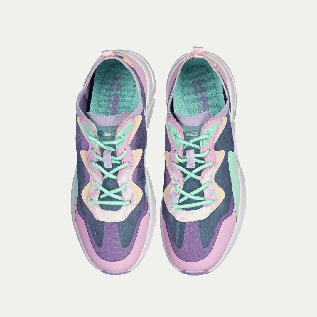 LA Gear Mid-City Lowtop Lavender Pink Leather Free
