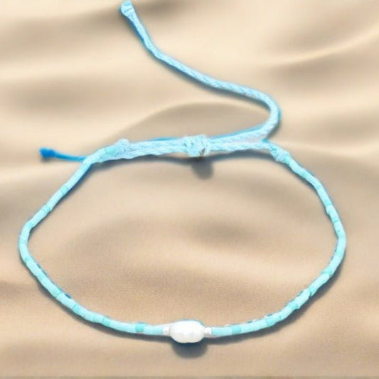 Matira Freshwater Pearl Beaded Anklet