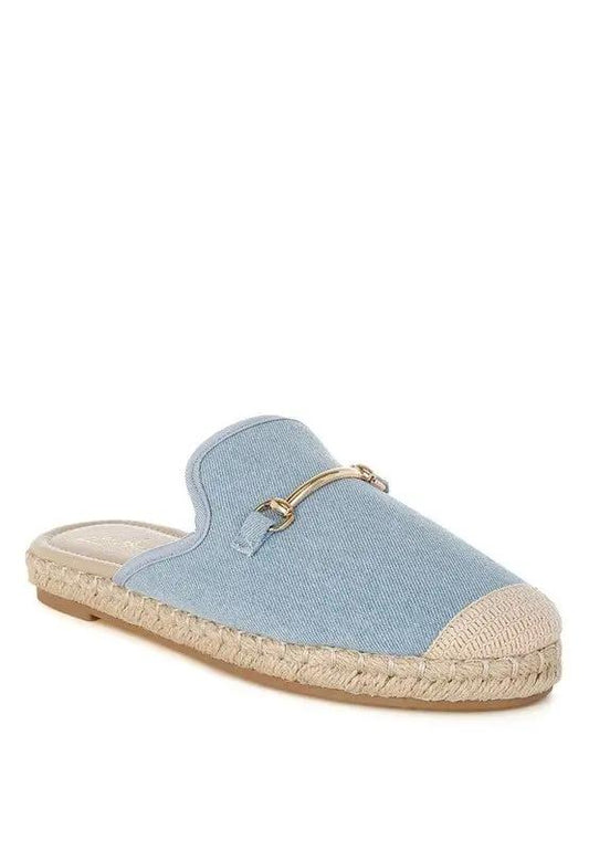 Hats Rag Company Midori Denim Slip-On Mules - Casual Summer Style Footwear
