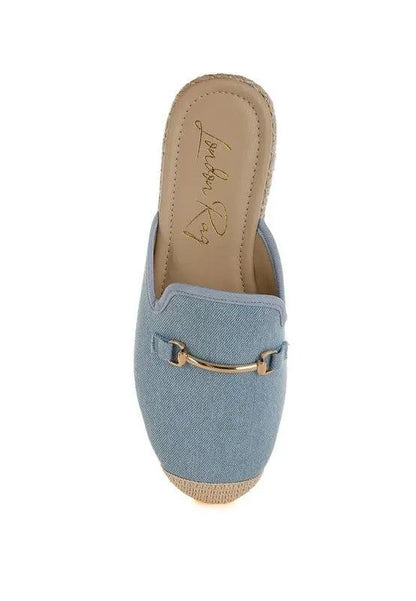 Hats Rag Company Midori Denim Slip-On Mules - Casual Summer Style Footwear