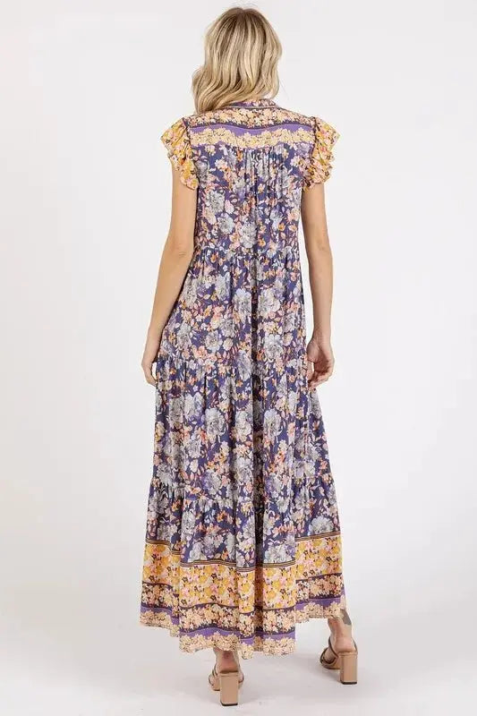 Dresses Trendsi Floral Ruffled Maxi Dress Women's Elegant Flowy Gown USA Ship