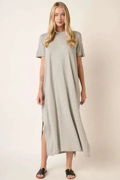 Dresses Trendsi Side Slit Dress Women's Casual Mini Dress USA Ship Soft & Flattering