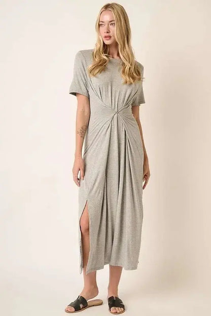 Dresses Trendsi Side Slit Dress Women's Casual Mini Dress USA Ship Soft & Flattering