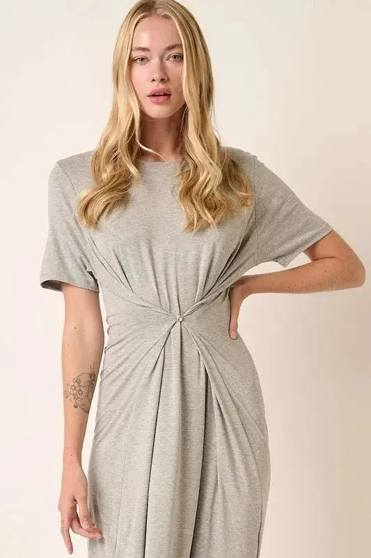 Dresses Trendsi Side Slit Dress Women's Casual Mini Dress USA Ship Soft & Flattering