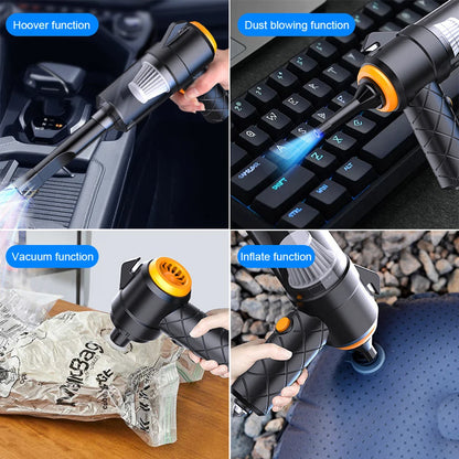 Multifunctional tool with Hoover, Dust Blowing, Vacuum, and Inflate functions used in various scenarios.  | Origin Zero