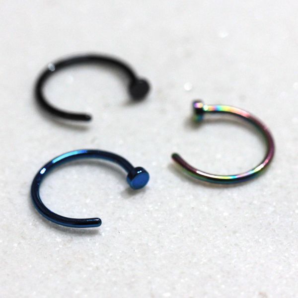 PVD Plated 20GA Nose Hoop Ring