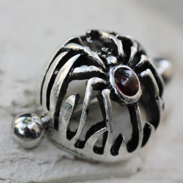 316L Stainless Steel Gothic Spider Dome Shape Nipple Shield