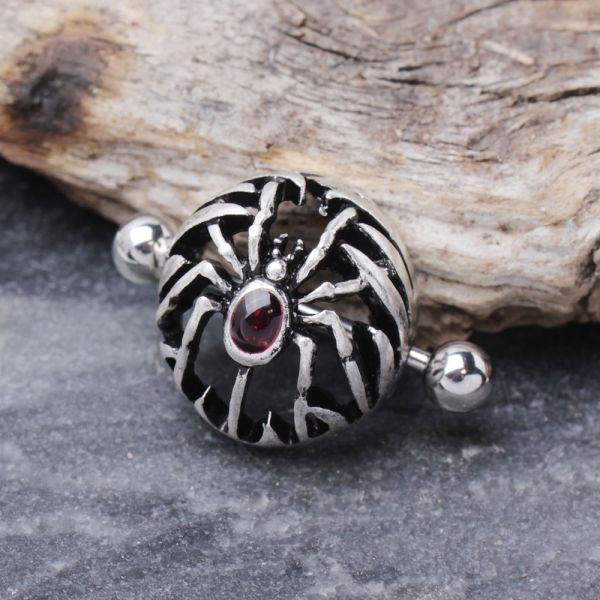 316L Stainless Steel Gothic Spider Dome Shape Nipple Shield