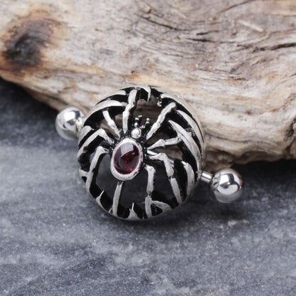 316L Stainless Steel Gothic Spider Dome Shape Nipple Shield