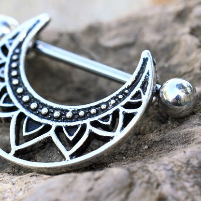 316L Stainless Steel Tribal Nipple Shield