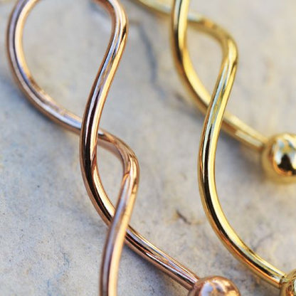 Gold Plated Spiral Navel Rings