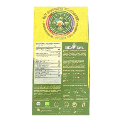 Organic Moringa Energy Tea - Ginger Lemon - Natural Coffee Alternative