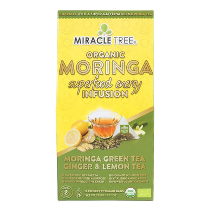 Organic Moringa Energy Tea - Ginger Lemon - Natural Coffee Alternative