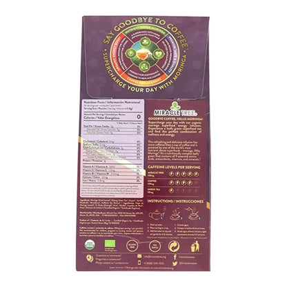 Organic Moringa Energy Tea - Grape Vanilla - Natural Coffee Alternative