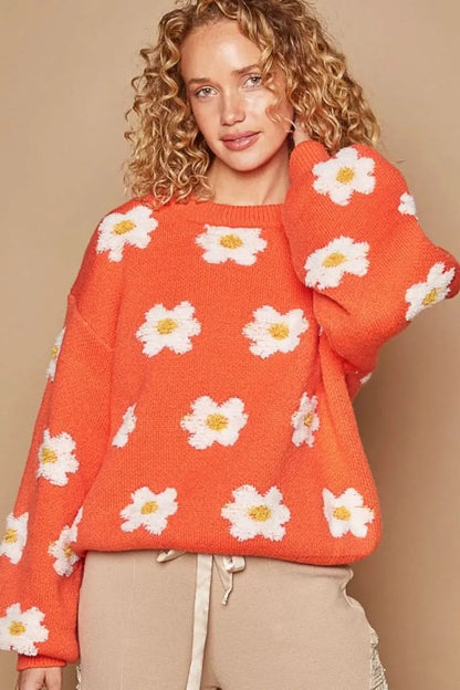 Sweaters Trendsi POL Daisy Sweater Women's Fall Fashion Knit Top USA Shipped