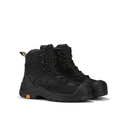 ROCKROOSTER Woodland Black 6 inch Composite Toe Leather Work Boots AK609