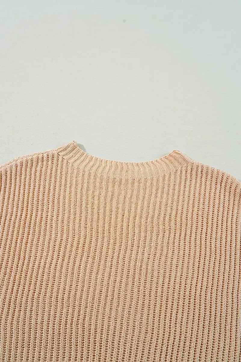 Sweaters Trendsi Side Slit Sweater Women's Casual Long Sleeve Round Neck Cozy Knit Top