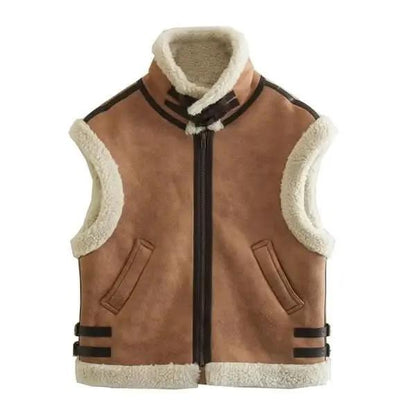 Suede Vest - Layering Essential - Women's Fashion