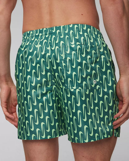 Nike Swim Men’s Geometric Green Swim Shorts – Spring/Summer Swimwear