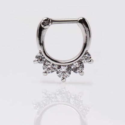 316L Surgical Steel Gemmed Princess Septum Clicker