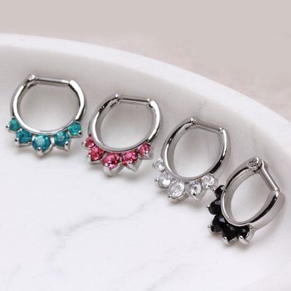 316L Surgical Steel Gemmed Princess Septum Clicker