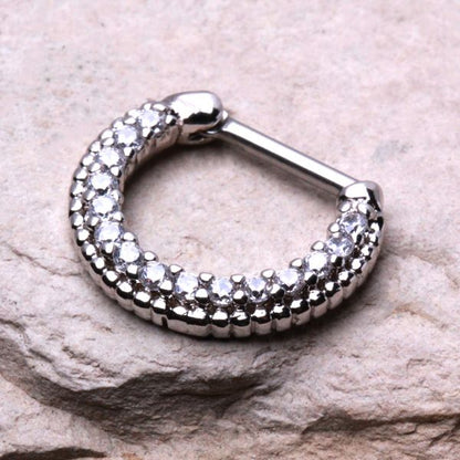 Sparkly Gemmed Septum Clicker