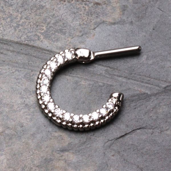 Sparkly Gemmed Septum Clicker