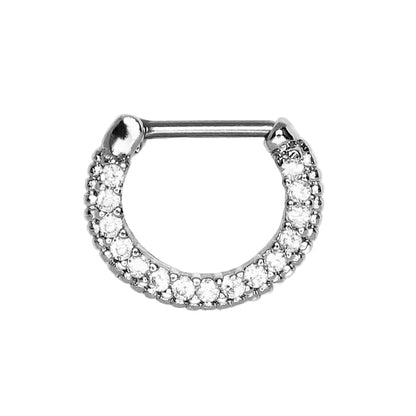 Sparkly Gemmed Septum Clicker