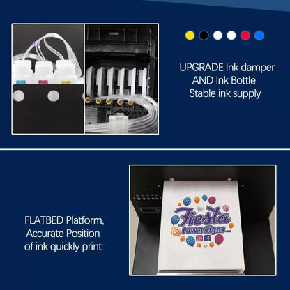 A4 Multicolor Flatbed DTG T-Shirt Printer – Direct-to-Garment Printing for Dark & Light Fabrics