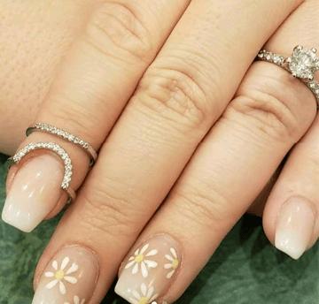 Rhinestone Nail Cuff Ring