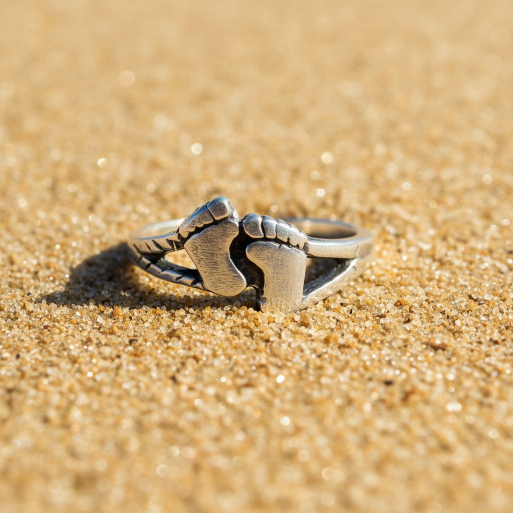 Hang Ten Feet Sterling Silver Toe Ring
