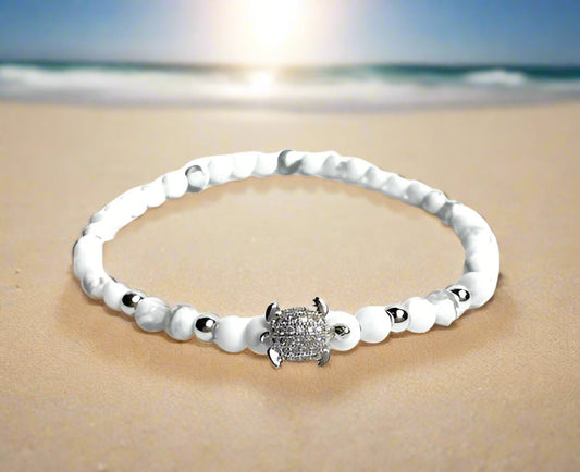Howalite Turtle Bracelet