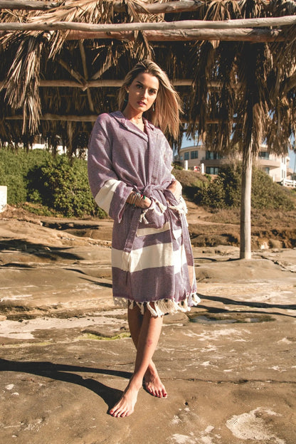 Turkish Bathrobe - Hand Made 100% Turkish Cotton - Venice