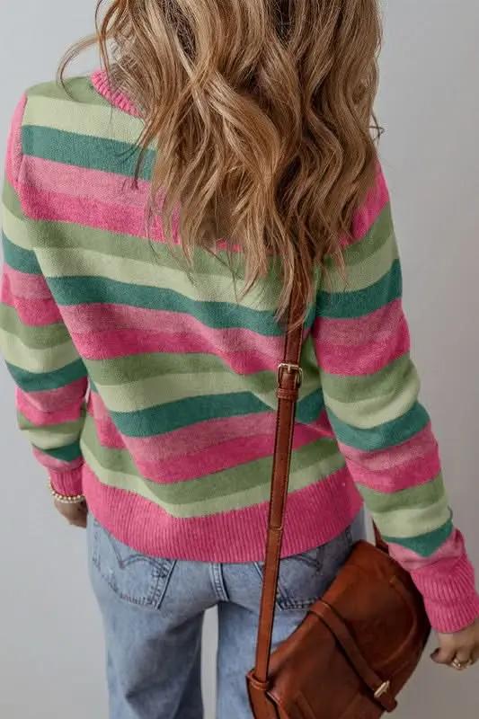 Sweaters YNIQUE Color Block Sweater Women's Fall Fashion Ribbed Knit Top